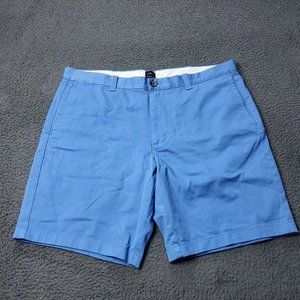J. Crew Chino Khaki Cotton Shorts Blue Mens Size 38 x9